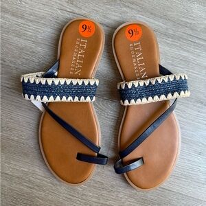 Italian Shoemakers Women's blue Sandals fit as size 9 NWT